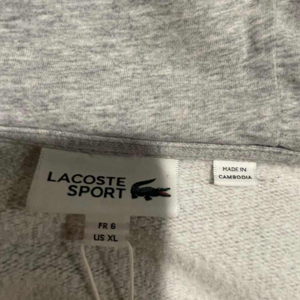 Lacoste, Zip-Up Jacket. XL grey